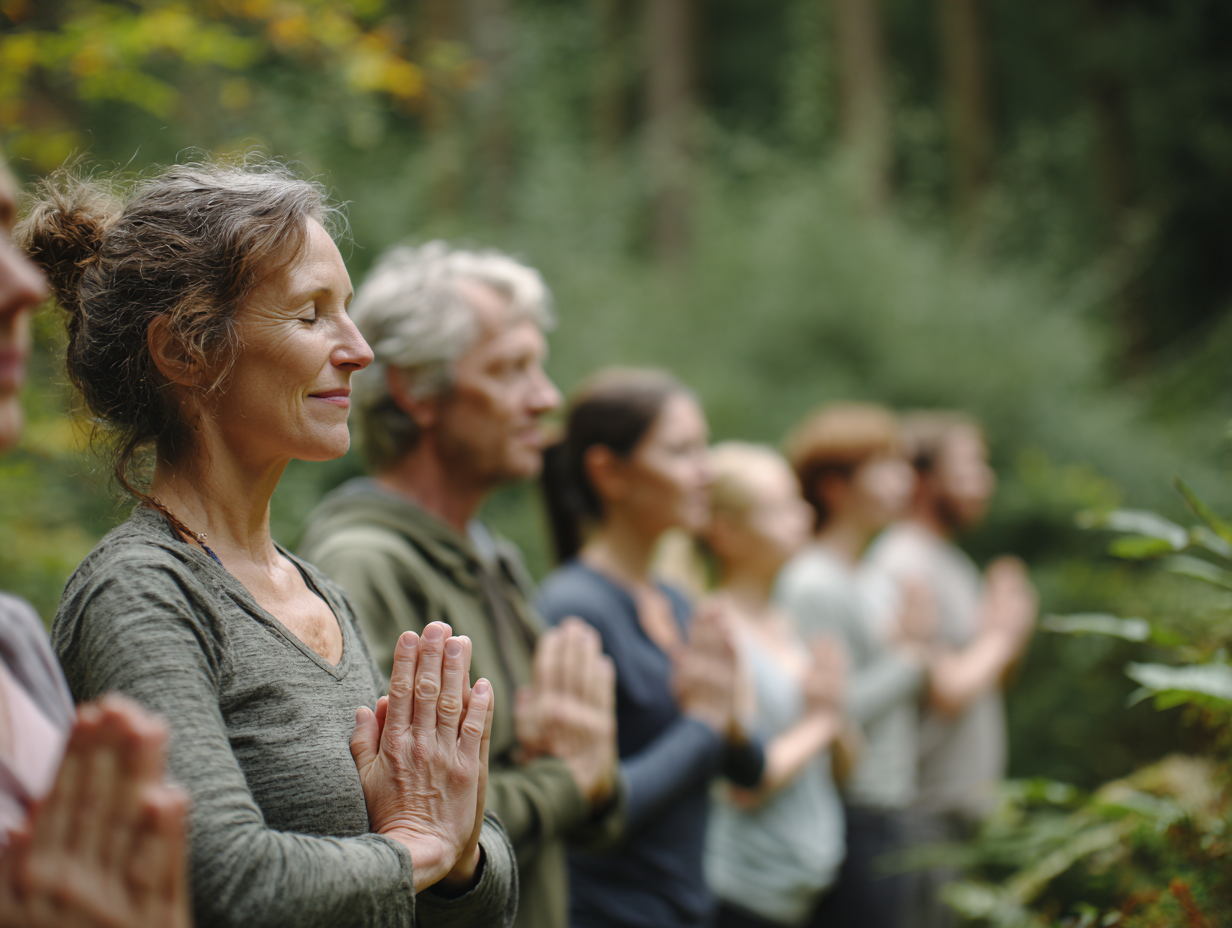 Kobieta praktykująca jogę w pozycji medytacyjnej