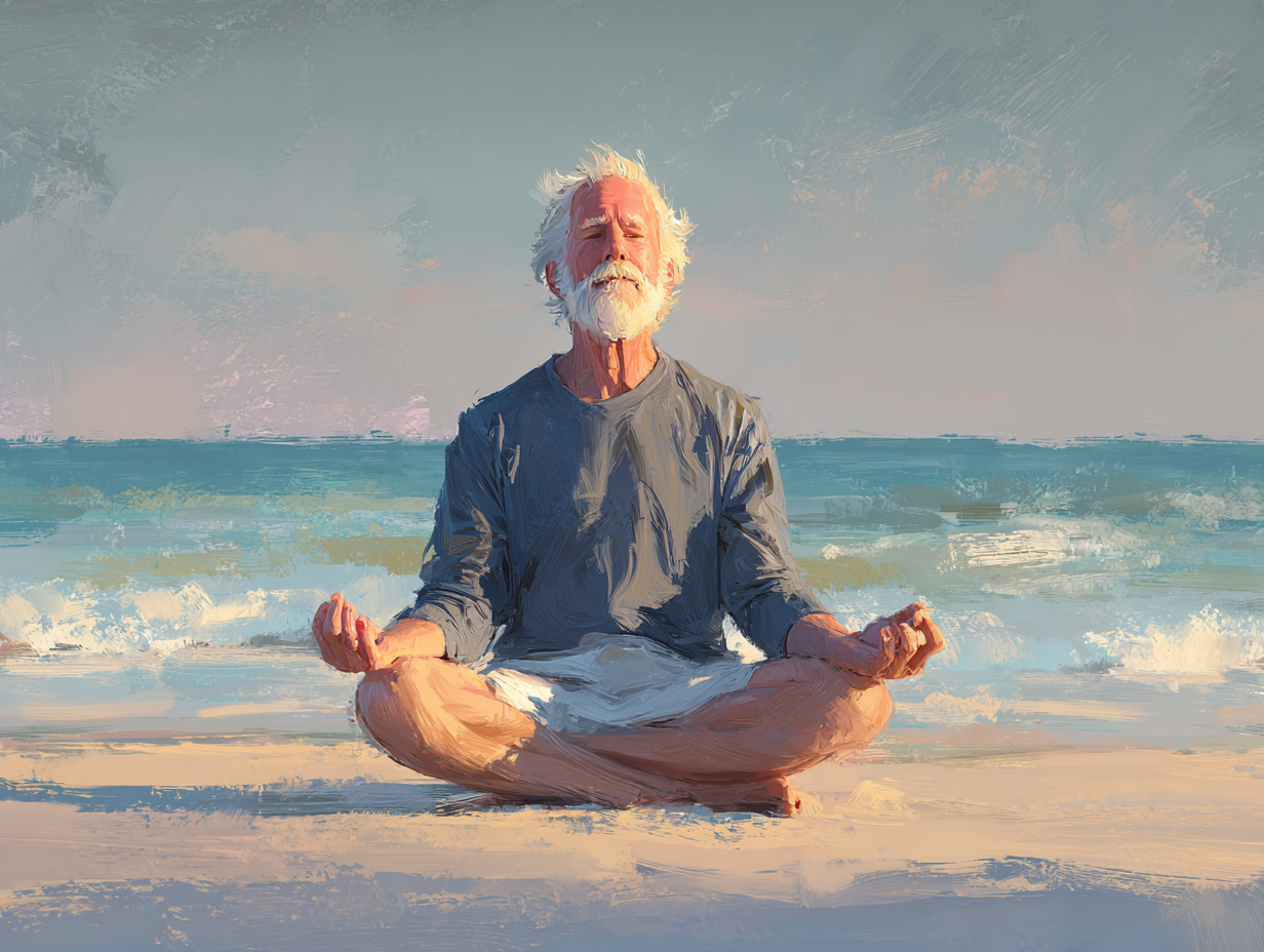 Grupa osób wykonująca ćwiczenia jogi na zewnątrz